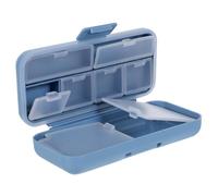 ARTSEWPLY Boîte à Portable Compartimentée Organisateur Étanche et Réutilisable Pilulier de Voyage Compact pour Rangement Pratique des Pilules Grand Modèle Bleu