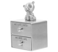 ARTSEWPLY Boîte à Souvenirs Métal pour Dents de Lait et Cheveux de Double Résistante et Légère Organiseur Portable pour Premiers Souvenirs Enfance