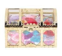 ARTSEWPLY Boîte à Trésor en Acrylique Multicolore pour Garçon et Filles, Coffret Pierres Précieuses et Faux Diamants, 25 Diamants Simulés 40 Pierres Cœur, Décorations Fête et Jeux