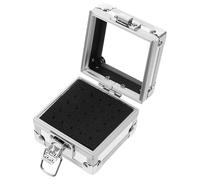 ARTSEWPLY Boîte de Rangement Manucure Aluminium Transparent Organisateur Étanche pour Embouts de Ponçage Ongles Support Pratique Anti-poussière pour Têtes de Perceuse Nail Drill