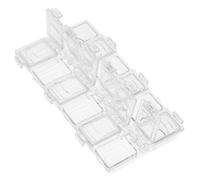 ARTSEWPLY Boîte de Rangement pour Accessoires de Manucure Boîte Acrylique Transparente à Compartiments Organiseur de Strass et Outils pour Nail Art Compacte et Portable pour Voyage et Usage