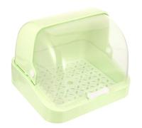 ARTSEWPLY Boîte de Rangement pour Biberon avec Couvercle et Plateau Égouttoir Boîte de Stockage PP Robuste pour Biberons Couverts et Vaisselle Petite Verte Anti-poussière