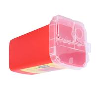 ARTSEWPLY Boîte de Recyclage Lames de Rasoir Abs Rouge Conteneur Sécurisé Jetable pour Salon et Usage Domestique Collecteur Pratique pour Déchets de Rasage