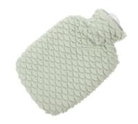 ARTSEWPLY Bouillotte Peluche Verte 500 Ml avec Housse Amovible Lavable Paquet Chauffe-Mains Rechargeable Anti-Fuite Poche Isotherme Douce pour Usage Maison Bureau et Extérieur