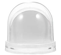 ARTSEWPLY Boule à Neige Soi-Même avec Cadre Photo Base Transparente en Plastique 1 Pièce Mini Boule à Neige Décorative pour Bureau Présent Personnalisé pour Noël et Couleur Aléatoire
