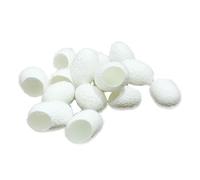 ARTSEWPLY Boules de Soie Naturelles Exfoliantes 90 Pcs Cocons Visage Bio Nettoyants pour Peau Sensible Démaquillage Contour des Yeux Blanchissant Peau Lisse