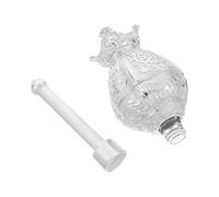 ARTSEWPLY Bouteille D’Eau Bénite en Alliage D’Aluminium et Verre Petite Taille Argentée Récipient Chrétien pour Première Communion et Décoration de Fête Flacon Élégant pour Maison et