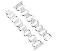 ARTSEWPLY Bracelet Montre Élégant Strass Compatible Avec Watch Pro Et Watch Métallique Argenté Design Confortable Et Pratique