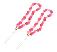 ARTSEWPLY Breloques De Téléphone En Pâte Polymère Cœur Rose Pour Décorations Téléphone Portable Cordons Suspendre Légers Lot De 2 Pièces Accessoires Polyvalents Et Appareil Photo