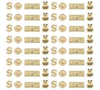 ARTSEWPLY Breloques Pour Ongles Métal Doré 200 Pcs Set Pièces Monnaies Charmes Nail Art Décoration Mode Fête Accessoires Manucure Femmes Usage Quotidien