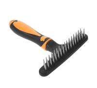 ARTSEWPLY Brosse Démêlante pour Animaux de Compagnie Orange Double Rangée, Peigne pour Chiens et Chats, Outil de Toilettage Anti-nœuds et Élimination des Poils Morts, Adapté Bain Soin