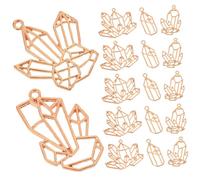 ARTSEWPLY Cadres Métalliques Creux pour Pendentifs DIY 25 Pièces Rose Doré, Accessoires Bijou Fabrication, Créations Artisanales pour Amateurs, Bijoux Personnalisés, Loisirs Créatifs