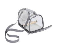 ARTSEWPLY Cage de Transport Portable pour Oiseaux Petits et Reptiles Taille Petite Couleur Gris Matériaux Faciles à Nettoyer Ventilation Optimale pour Voyage Randonnée et Visite