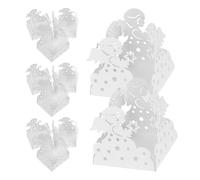 ARTSEWPLY Caissettes en Papier pour Chocolats et Bonbons à Motifs D’Anges 50 Pièces Blanches Petites Coupes Décoratives pour Mariage et Centres de Table Emballages Légers et Multi-Usages