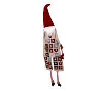 ARTSEWPLY Calendrier de Suspendu Sans Visage pour Noël Décoration de Gnome Rouge et Compte pour Famille Ornement de Noël