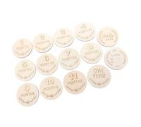 ARTSEWPLY Cartes Étapes Mensuelles Bois Gravées Souvenir Grossesse et Croissance Accessoire Photo pour Naissance Garçon Fille Cadeau Maman Enceinte