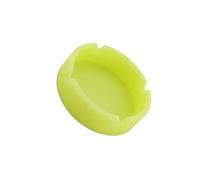 ARTSEWPLY Cendrier Rond Silicone Résistant Chaleur avec Fentes Porte Incassable et Lumineux pour Usage Intérieur et Extérieur Jaune Phosphorescent