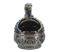 ARTSEWPLY Cendrier Vintage Design Rétro Métal avec Couvercle Coupe-Vent Accessoire Décoratif et Fonctionnel Pratique pour Intérieur et Extérieur pour Fumeurs