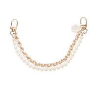 ARTSEWPLY Chaîne de Sécurité pour Téléphone Antivol Breloque Fleur de Camélia, Cordon de Perles Blanches, Chaîne Rallonge Multifonction pour Bandoulière, Porte-clés et Accessoires Mode,