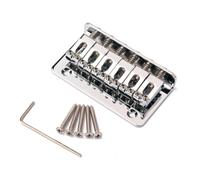 ARTSEWPLY Chevalet Métal Cordes Chromé pour Guitare et Ukulélé Pont Saddle Pré Percé Facile à Monter Accessoire de Remplacement Précis pour Instrument Musical
