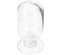 ARTSEWPLY Cloche à Allumettes en Verre Soufflé la Main 125 ML Bouchon, Porte-allumettes Pratique et Décoration Intérieure, Bocal Multifonctionnel Transparent pour Salon et Table Basse