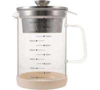 ARTSEWPLY Contenant à Lait de Soja en Verre Borosilicaté 1500 Ml Passoire en Acier Inoxydable à Maille Fine, Récipient à Jus Ménager Filtrant pour Thé et Jus de Fruits, Pot Filtrant Résidus