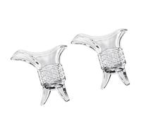 ARTSEWPLY Coupe De L'empereur Chinois En Verre Artificiel Transparent 30ml Lot De 2 Sculptée Motif Traditionnel Décoration Bureau Maison