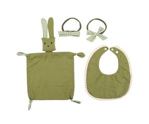 ARTSEWPLY Couverture de Sécurité Douce Bavoir Bavouille et Accessoires Cheveux Ensemble pour Naissance et Cérémonie Dannonce