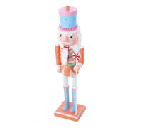 ARTSEWPLY Décoration de Noël Nutcracker Figurine Macaron pour Table Xmas Petit Soldat Bleu et Orange Accessoire Élégant et Réaliste