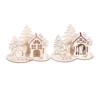 ARTSEWPLY Décorations de Noël DIY à Peindre Ornements de Sapin Famille Bonhomme de Accessoires pour Garçon Fille et Amis