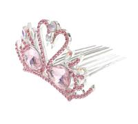 ARTSEWPLY Diadème de Cygne en Alliage Rose pour Femme - Bijoux de Cheveux Élégants pour Mariage et Scène - Tiare Féminine 1 Pièce pour Anniversaire et Photos Souvenirs