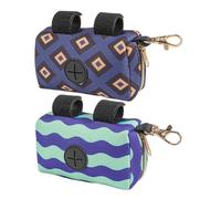 ARTSEWPLY Distributeur Paquet à Couches Portable 2 Pièces pour Nourrisson, Support Pratique Et Résistant, en Plastique Violet Et Motif Vague, pour Poussette en Déplacement Quotidien