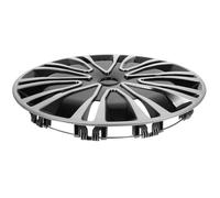 ARTSEWPLY Enjoliveur de Moyeu de Roue Argent Noir Compatible Protection PP Installation Facile Sans Outils Couvre-jantes Stylé pour Remplacement et Réparation