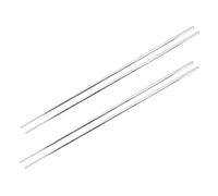 ARTSEWPLY Ensemble de 2 Paires de Baguettes Extra Longues en Acier Inoxydable 45 Cm Antidérapantes, Baguettes pour Fondue Chinoise et Friture, Ustensiles Réutilisables Cuisine Asiatique