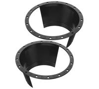 ARTSEWPLY Entretoises Haut-Parleur Voiture 6,5 Pouces Noir, Anneaux Adaptateurs Étanches en Plastique, Protection Anti-éclaboussures pour Audio Automobile, 2 Pièces, Usage Automobile