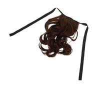 ARTSEWPLY Extension De Queue De Cheval Cheveux Humains Bouclée Attache à Lien Postiche Élégant Pour Look Naturel Et Stylé