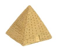 ARTSEWPLY Figurine Miniature Pyramide Égyptienne en Résine Dorée Décoration Bureau et Maison Ornement Créatif Ancien Souvenir Égyptien Sculpture Décorative pour Jardin et Étagère
