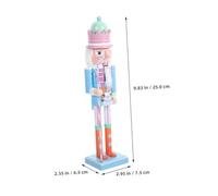 ARTSEWPLY Figurine Nutcracker Décor de Bureau Petit Soldat de Noël Vert Bleu Orange pour Fête et Cadeau