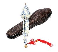 ARTSEWPLY Flûte Hulusi Porcelaine Synthétique Bleue et Blanche Instrument Traditionnel Chinois Gourd et Confortable Débutants et Collectionneurs Avec Boîte Cadeau