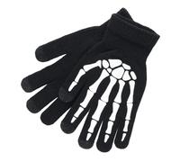 ARTSEWPLY Gants Fluorescents à Motif Squelette Halloween Mitaines Respirantes Antidérapantes Protection UV pour Cyclisme Nuit et Outdoor