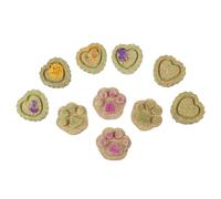 ARTSEWPLY Gâteau d'herbe pour Lapins 10 Pièces, Friandises Naturelles pour Petits Animaux de Compagnie, de Dentition Mixte Fleurs Séchées, Alimentation Saine pour Style Style Aléatoire
