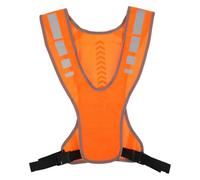 ARTSEWPLY Gilet Réfléchissant Orange Haute Visibilité Flèche Directionnelle, Taille Unique, Tissu Respirant et Séchage Rapide, pour Course Nocturne, Cyclisme et Sports de Plein Air