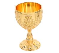 ARTSEWPLY Gobelet Médiéval Vintage Laiton Doré Coupe à Boisson Rétro Européenne Royal pour Cocktails et Whisky Verre Décoratif Élégant pour Mariage et Noël