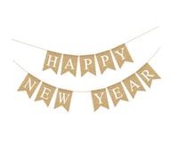 ARTSEWPLY Guirlande de Fanions Décoratifs pour Fête An Bannière Suspendue avec Lettres Anglaises Décoration Festive pour Événements et Photos Intérieur et Extérieur