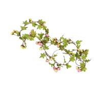 ARTSEWPLY Guirlande de Roses Artificielles Rouges Vigne Flexible Plastique Réaliste Décoration Murale Suspendue pour Mariage Fête Intérieur et Extérieur Cache Climatisation et Plafond