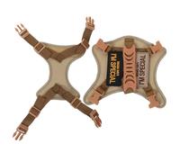 ARTSEWPLY Harnais Tactique Ajustable pour Chat Kaki Gilet Anti-Fugue et Laisse Harnais de Poitrine Résistant pour Promenade Extérieure et Entraînement Ensemble Sécurisé et Confortable