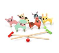 ARTSEWPLY Jeu de Croquet pour Garçon Fille avec Mallets et Balles Kit à Thème Animalier Mignon Jeu Polyvalent Intérieur et Extérieur pour Garçons et Filles Développement des Compétences