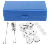 ARTSEWPLY Jeu de Poids Métalliques à Fentes pour Laboratoire Masse en Acier Robuste Support et Étui Kit Pédagogique pour Expériences de Physique Poids Fendus Précis pour Mesures Fiables