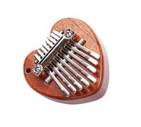 ARTSEWPLY Kalimba 8 Notes en Bois Massif Mini Piano à Pouces pour Débutants Instrument Musical Portable Léger Son Naturel Design Cœur en Sapele Bois Musical Créatif
