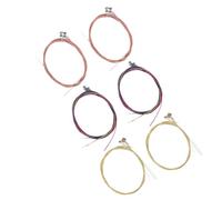 ARTSEWPLY Kit de 6 Cordes de Guitare Acoustique en Acier Colorées 2 Jeux de Cordes en Cuivre Rouge 2 Jeux en Laiton Jaune Métalliques pour Entretien et Réparation Adaptées aux Débutants et